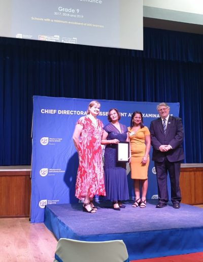 2020 WCED Systemtic Awards Ceremony where Goodwood College obtained an award for their Overall Improvement in Academic Excellence in 2017, 2018& 2019